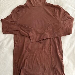 Brown Turtleneck Shirt